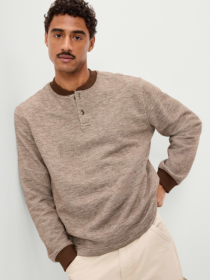 Image number 3 showing, Workwear Fleece Henley T-Shirt