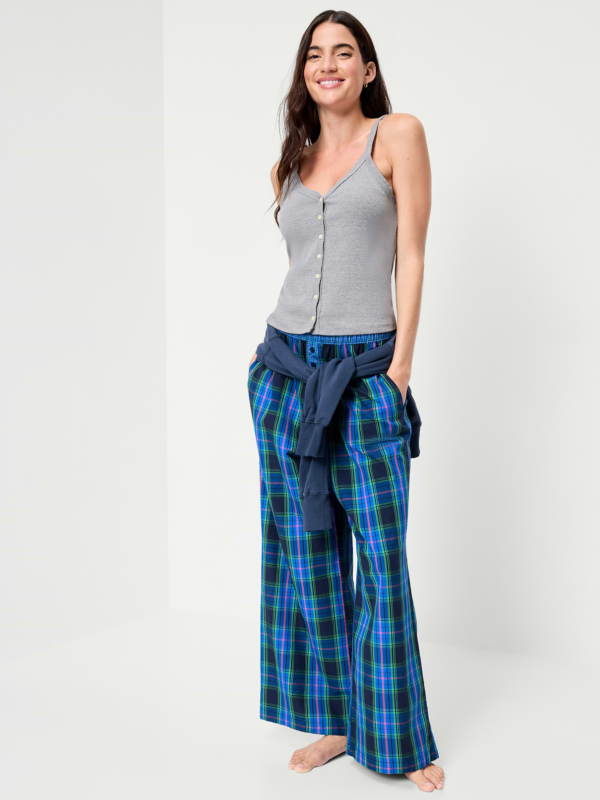 L'image numéro 3 présente Pantalon de pyjama en popeline