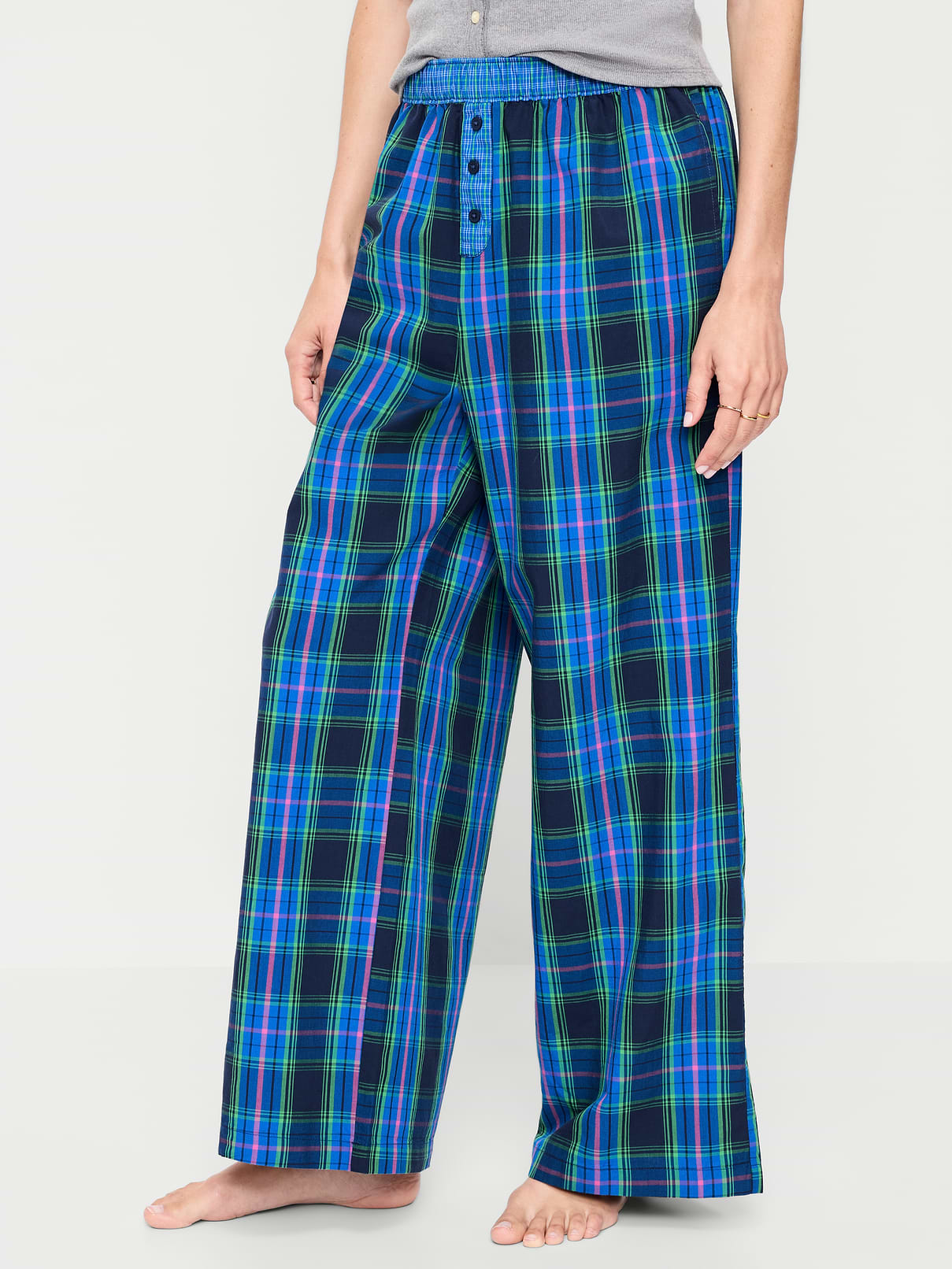 L'image numéro 1 présente Pantalon de pyjama en popeline