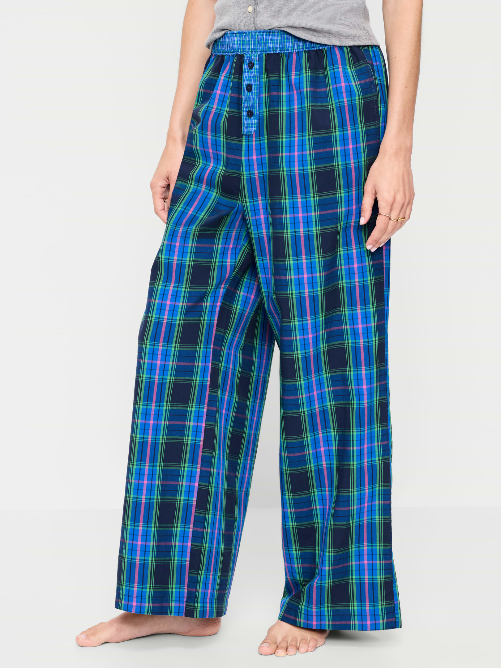 L'image numéro 1 présente Pantalon de pyjama en popeline
