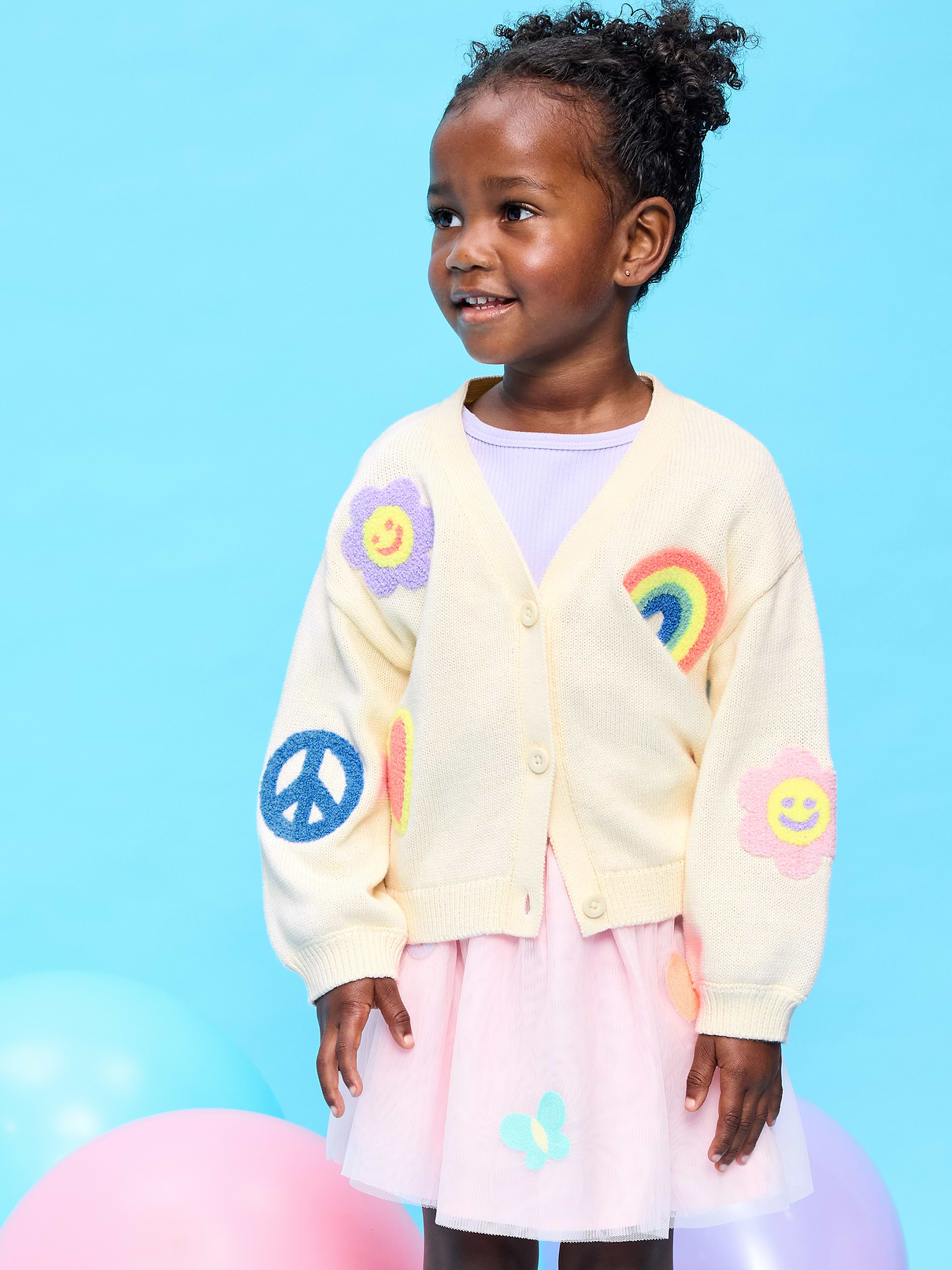 Image number 1 showing, Birthday Cardigan Sweater for Toddler Girls