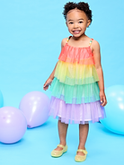 L'image numéro 1 présente Robe d’anniversaire étagée en tulle sans manches pour toute-petite