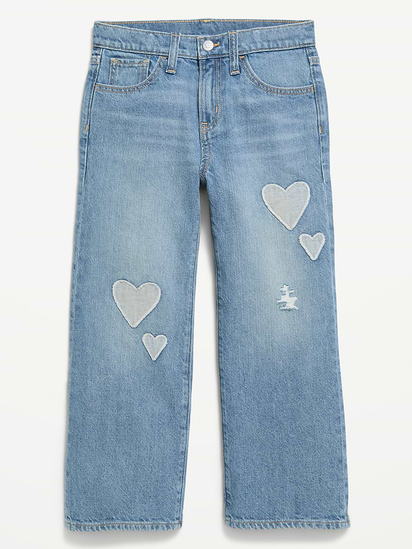High-Waisted Baggy Wide-Leg Jeans for Girls