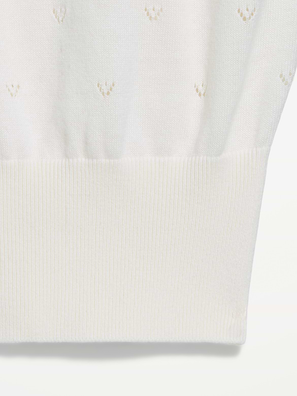 SoSoft Cotton Tie-Front Pointelle Tank Top