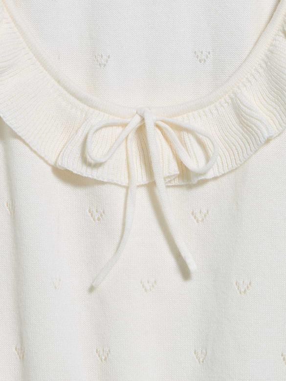 SoSoft Cotton Tie-Front Pointelle Tank Top