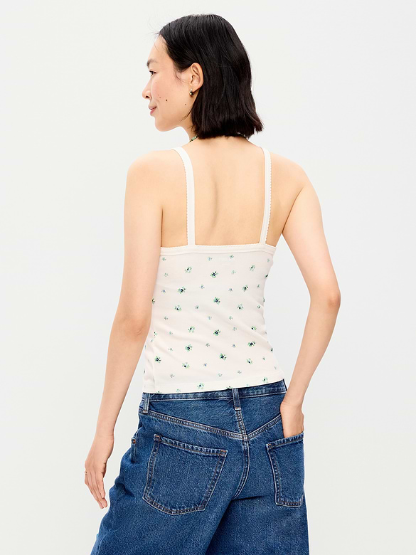 Button-Down Cami Tank Top
