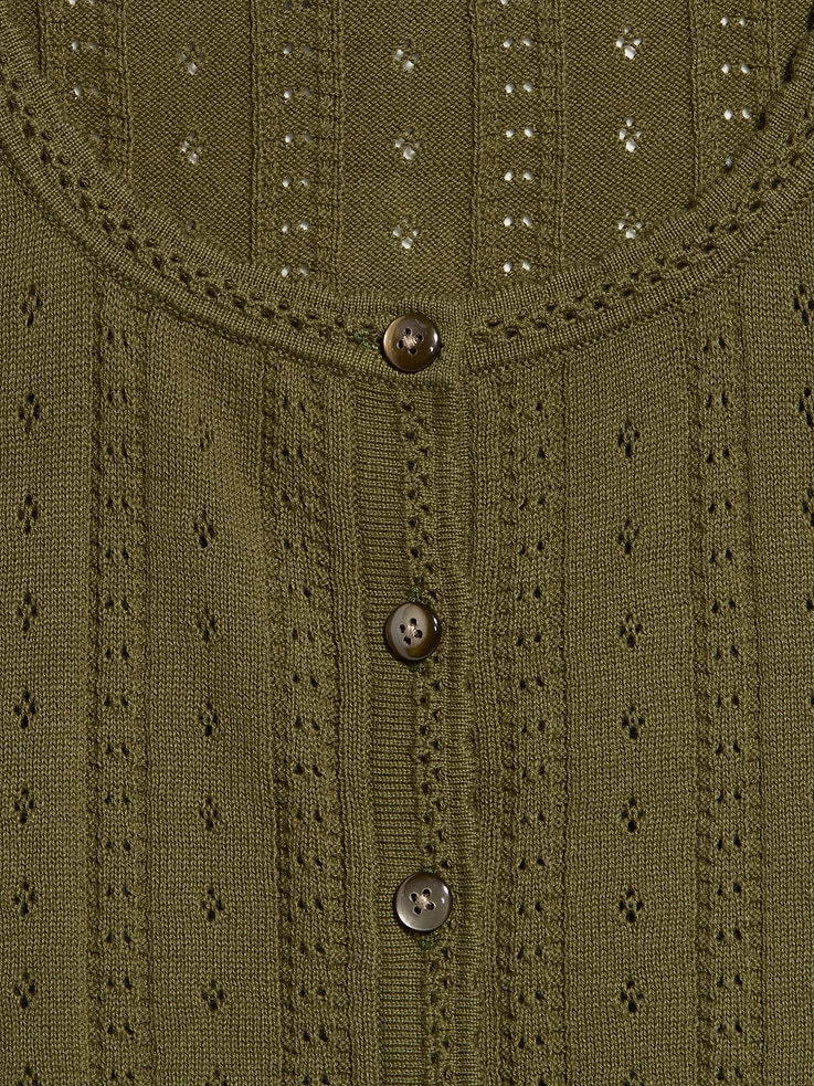Image number 7 showing, Seaside Cotton Short-Sleeve Button-Down Sweater