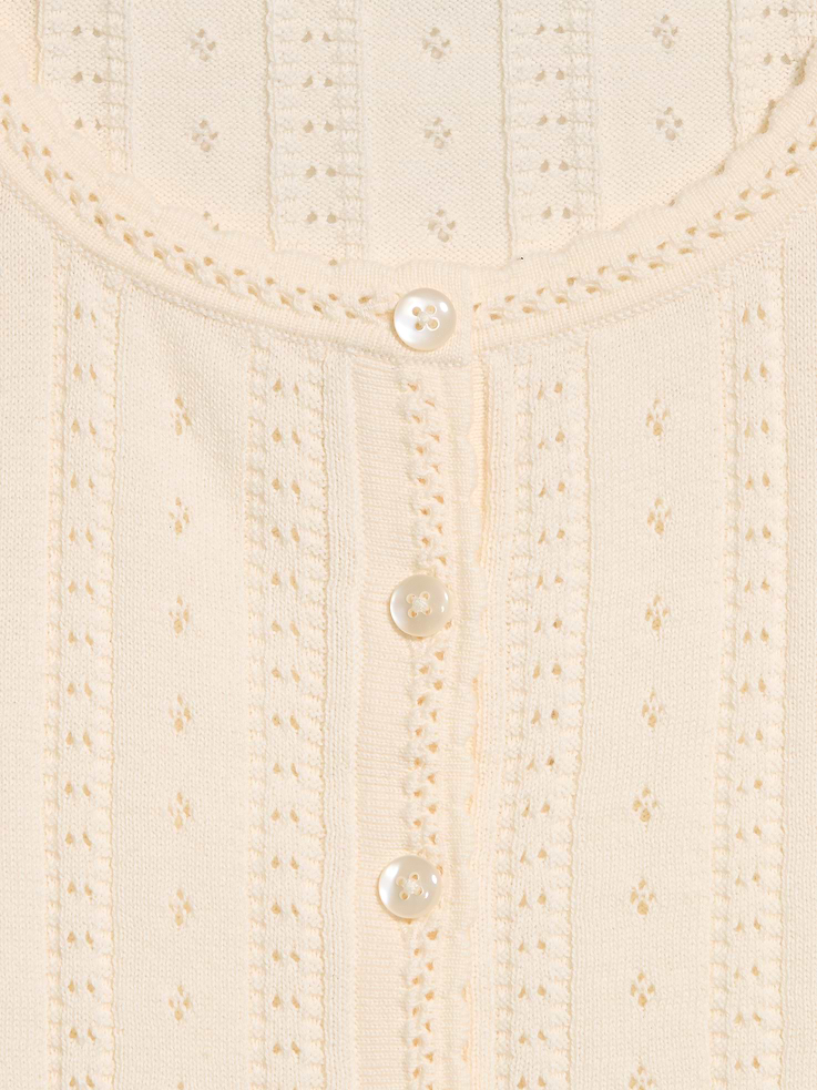 Image number 6 showing, Seaside Cotton Short-Sleeve Button-Down Sweater