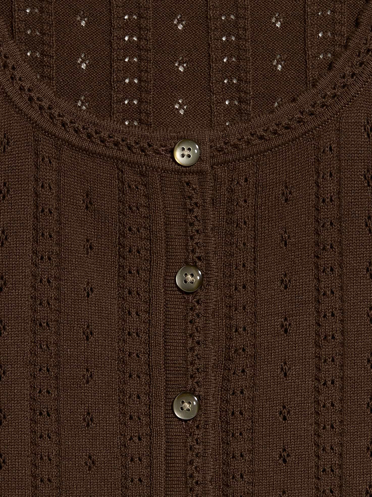 Image number 5 showing, Seaside Cotton Short-Sleeve Button-Down Sweater