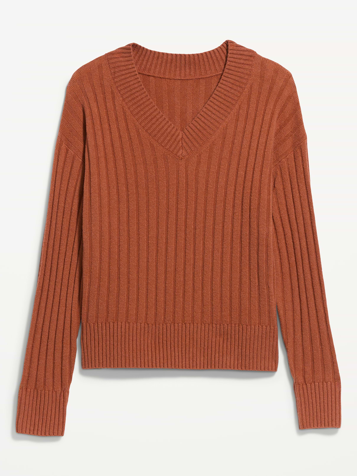 Image 4 of 6, SoSoft Ribbed V-Neck Sweater