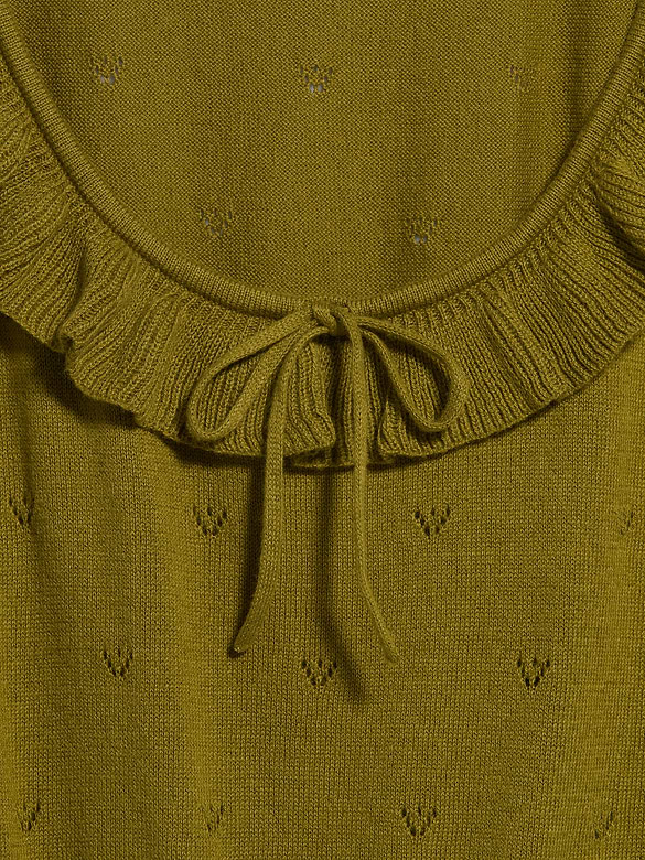 SoSoft Cotton Tie-Front Pointelle Tank Top