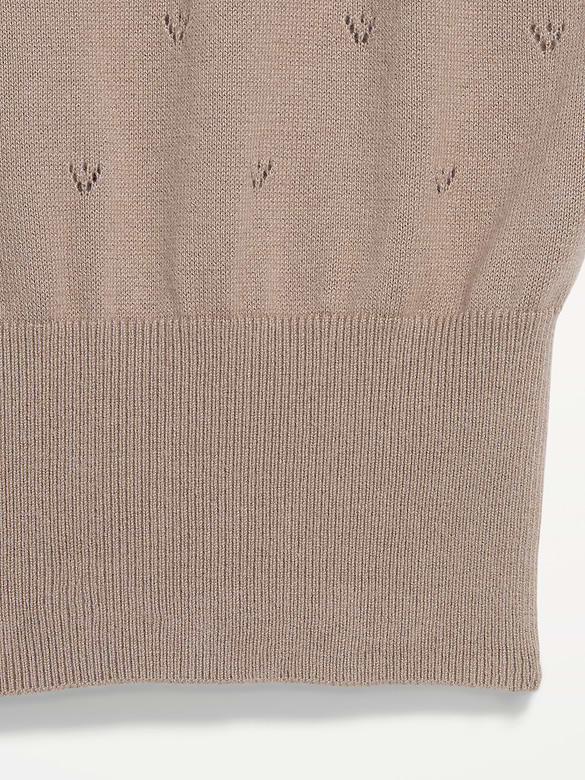 SoSoft Cotton Tie-Front Pointelle Tank Top