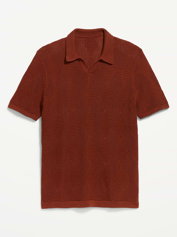 Image number 4 showing, Mixed-Stitch Polo Sweater
