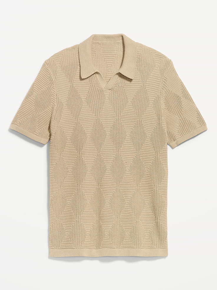 Image number 4 showing, Mixed-Stitch Polo Sweater