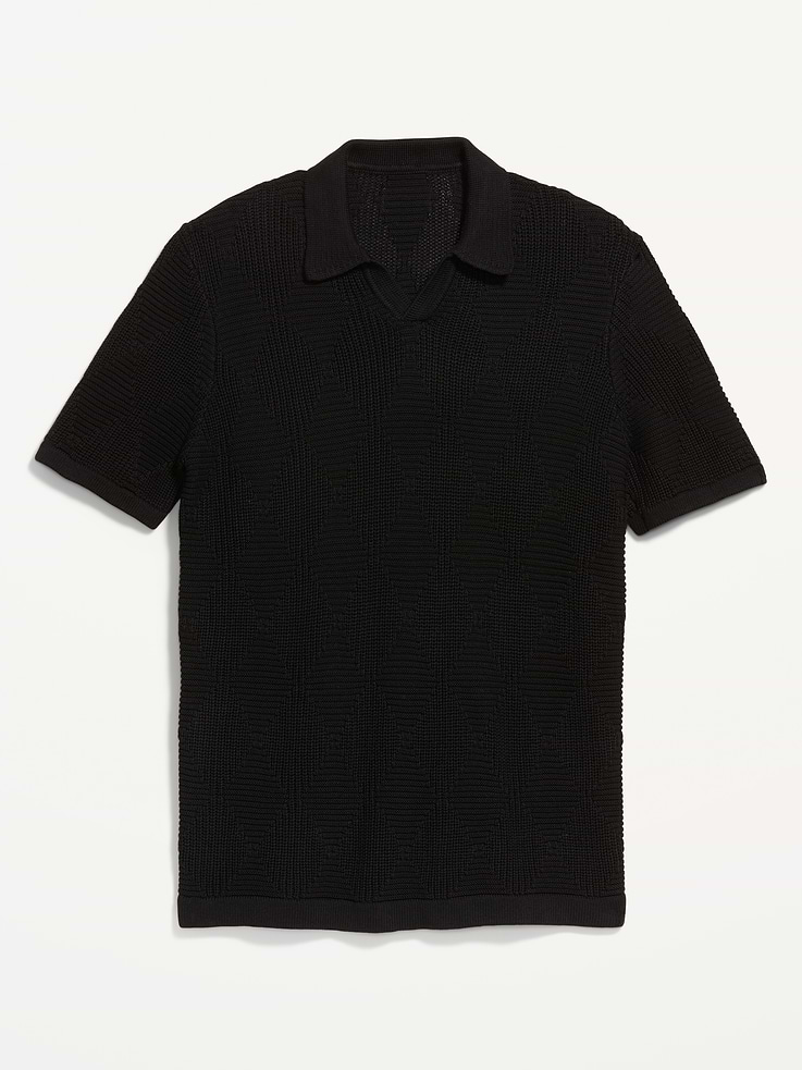 Image number 4 showing, Mixed-Stitch Polo Sweater