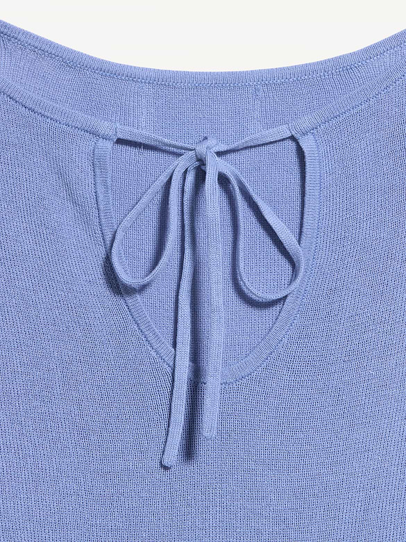 Bell-Sleeve Keyhole Top