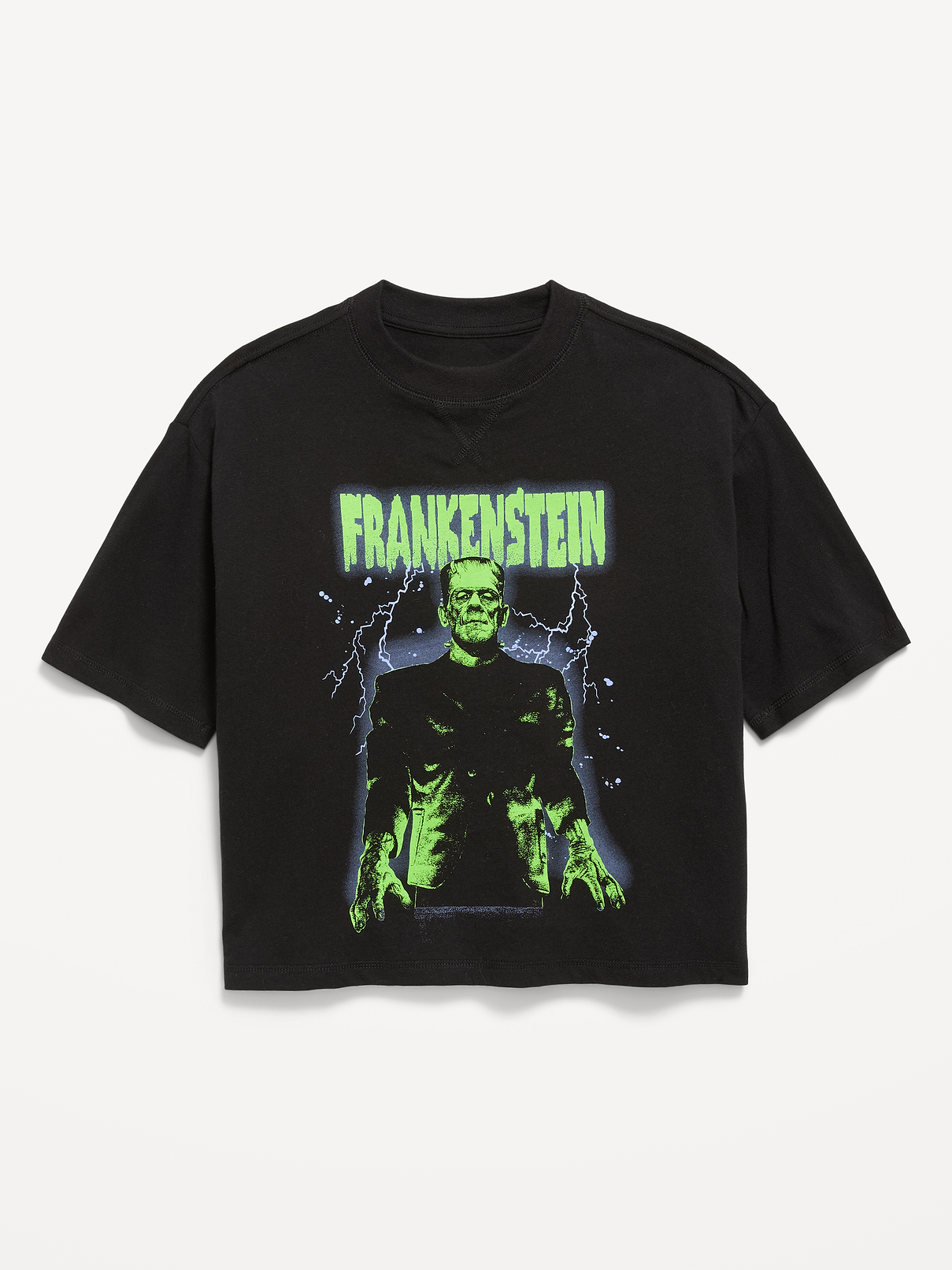 Image number 1 showing, Frankenstein™ Oversized Gender-Neutral Graphic T-Shirt for Kids