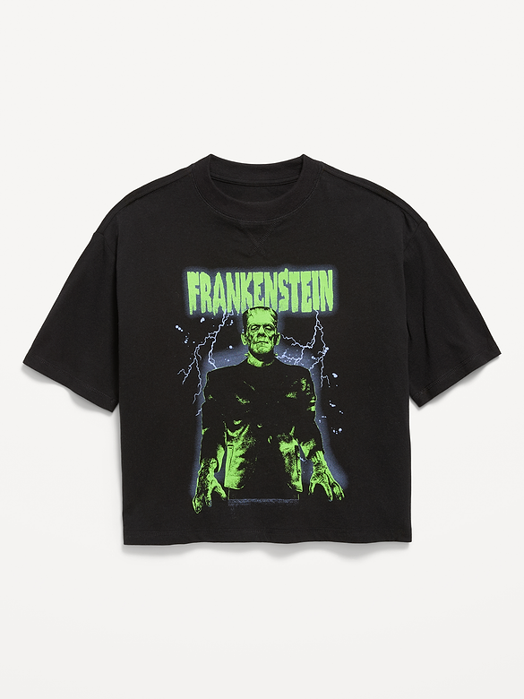 Frankenstein™ Oversized Gender-Neutral Graphic T-Shirt for Kids