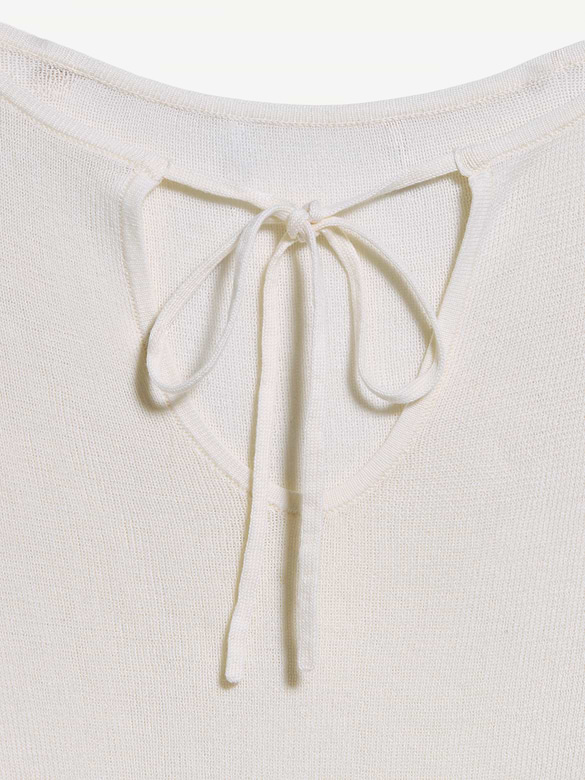 Bell-Sleeve Keyhole Top