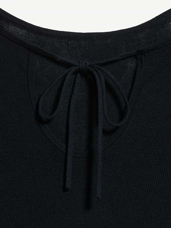 Bell-Sleeve Keyhole Top