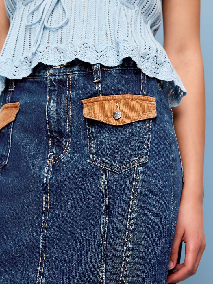 Image number 5 showing, Flap-Front Pocket Mini Skirt
