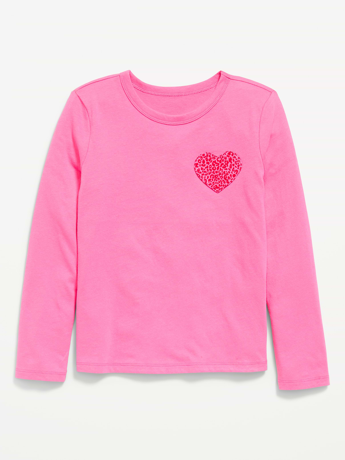 L'image numéro 1 présente T-shirt ultra-doux à applique en cœur et à manches longues pour fille