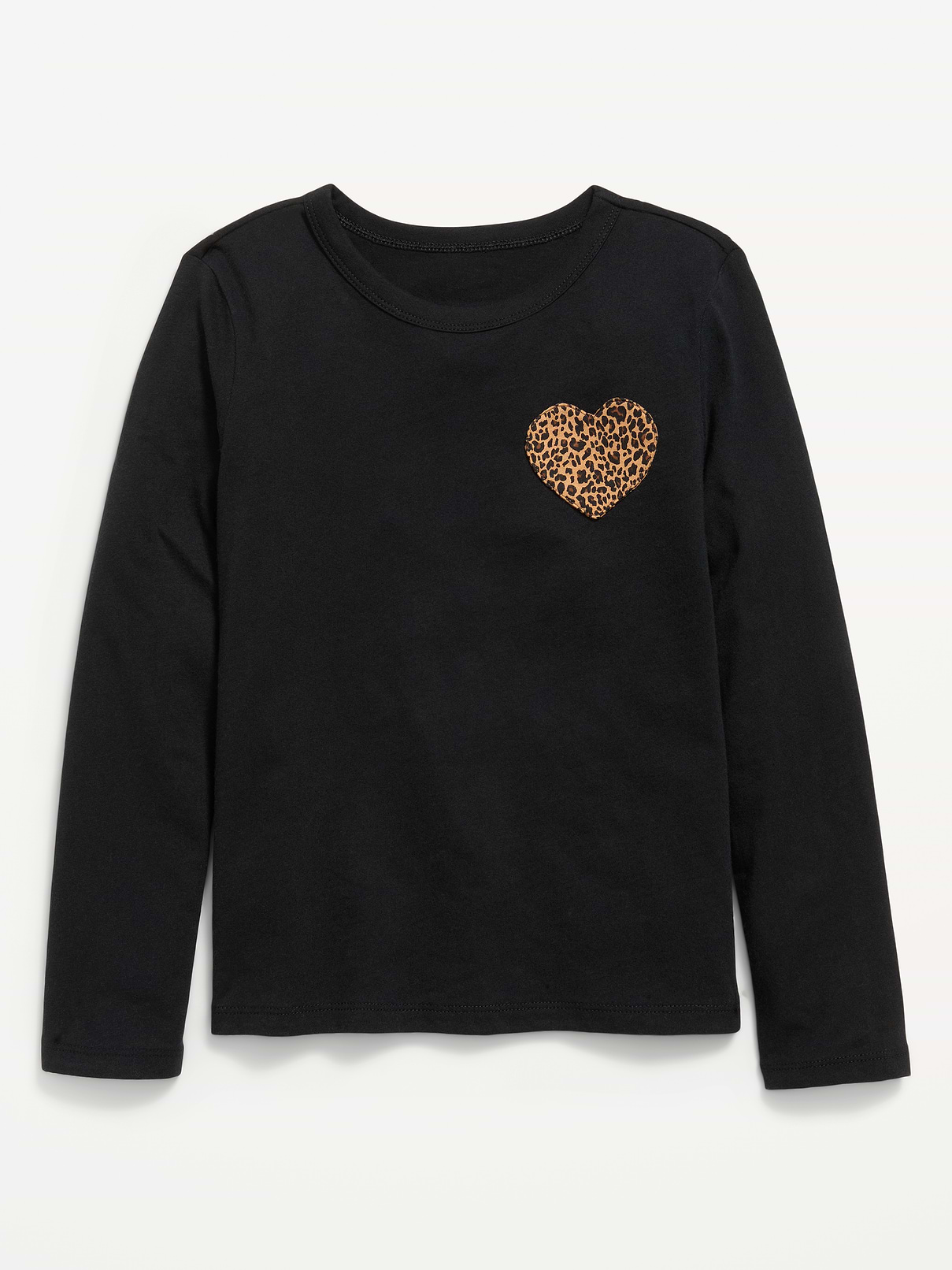 L'image numéro 1 présente T-shirt ultra-doux à applique en cœur et à manches longues pour fille
