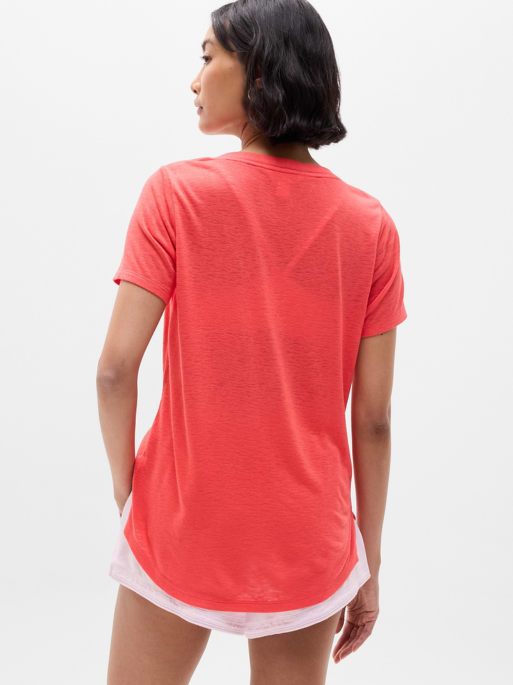 Image number 3 showing, Breezy Scoop V-Neck Tee