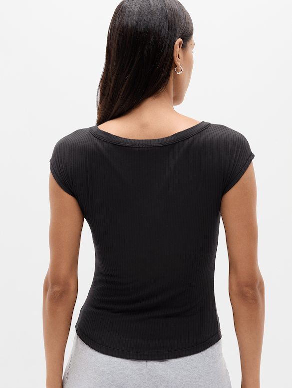 Perfect Rib Boatneck Tee