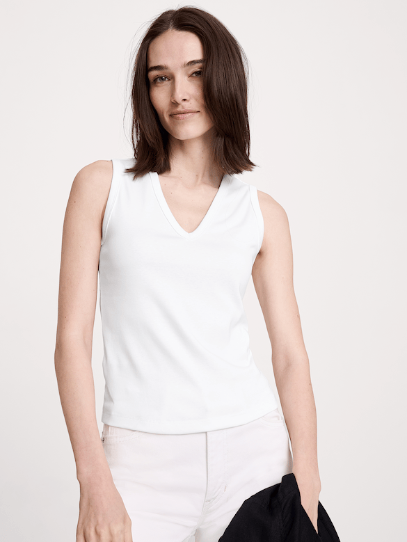 Minimalist Cotton V-Neck Tank