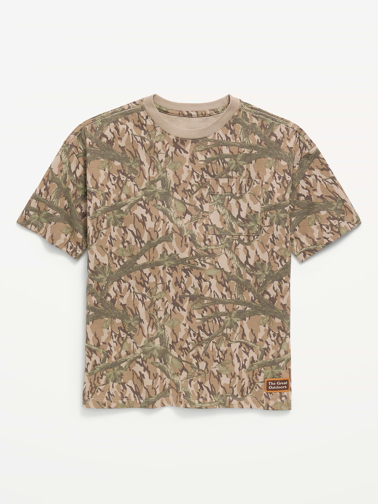 L'image numéro 1 présente T-shirt surdimensionné à manches courtes et à poche pour garçon