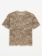 L'image numéro 1 présente T-shirt surdimensionné à manches courtes et à poche pour garçon