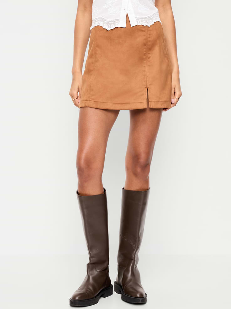 Image number 2 showing, Faux-Suede Mini Skirt