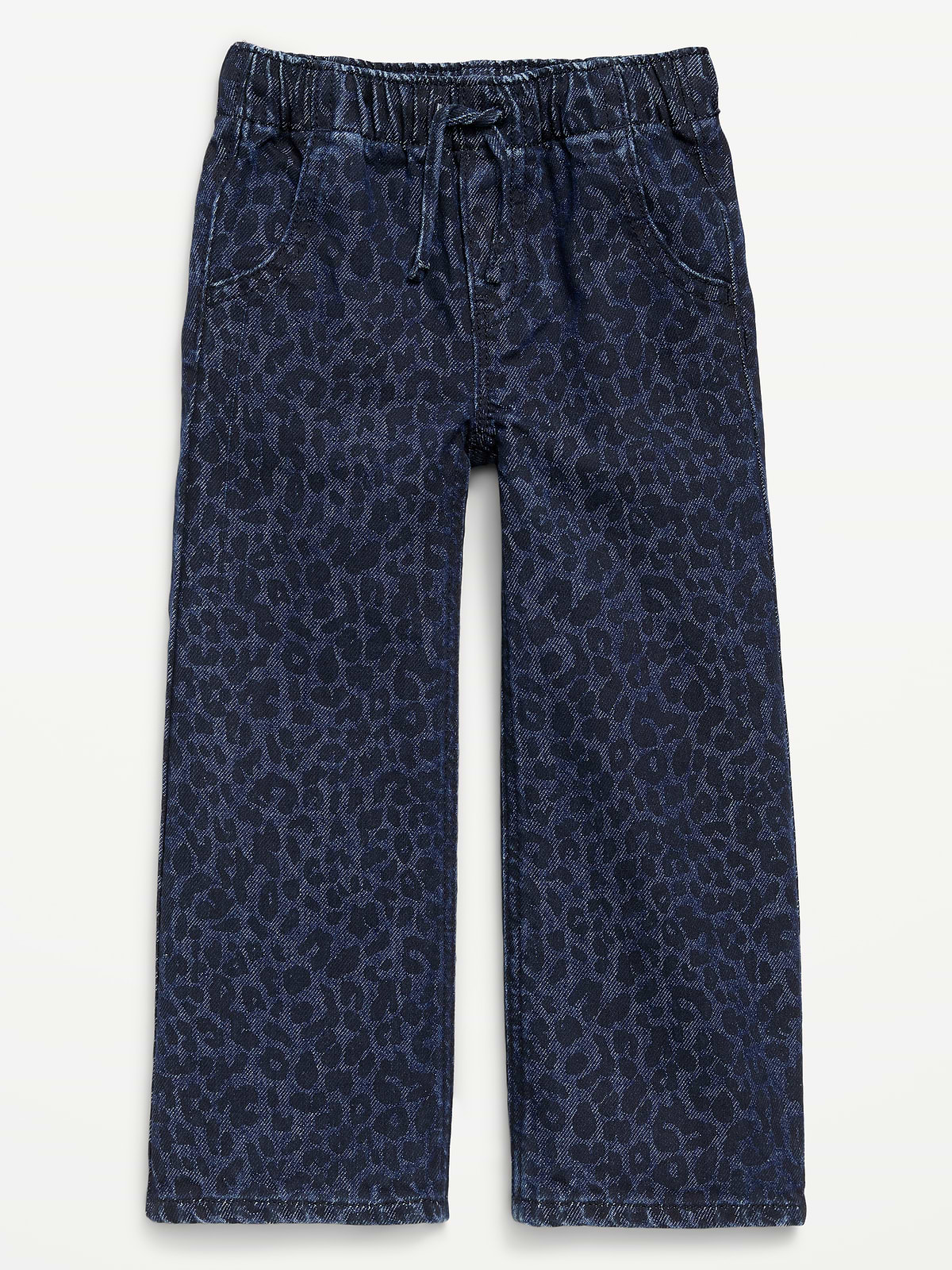 High-Waisted Baggy Wide-Leg Pull-On Jeans for Toddler Girls