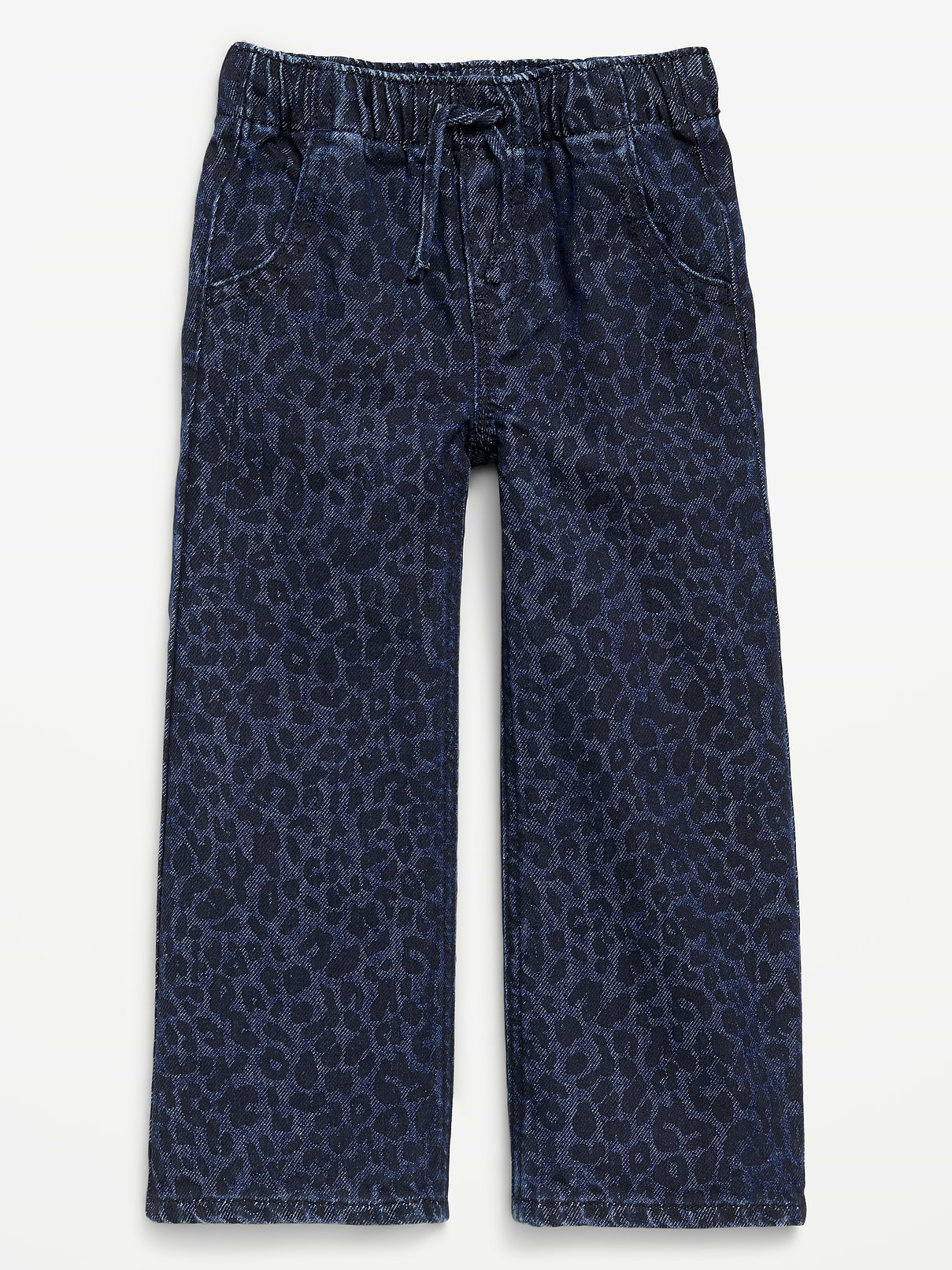 L'image numéro 1 présente Jean coupe généreuse jambe large à taille haute extensible pour toute-petite