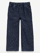 L'image numéro 1 présente Jean coupe généreuse jambe large à taille haute extensible pour toute-petite