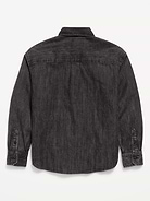 Image number 2 showing, Oversized Long-Sleeve Denim Shirt for Boys