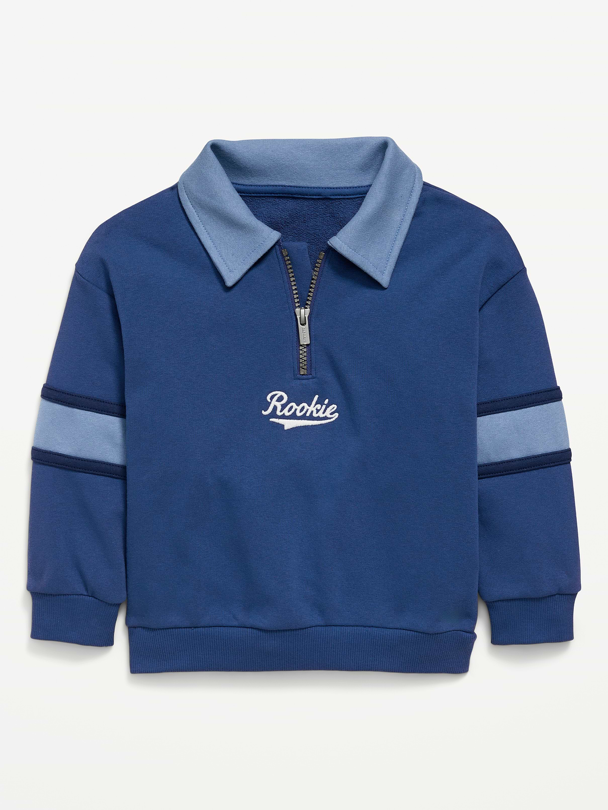 Image number 1 showing, Oversized Graphic Collared French Terry Quarter-Zip for Toddler Boys