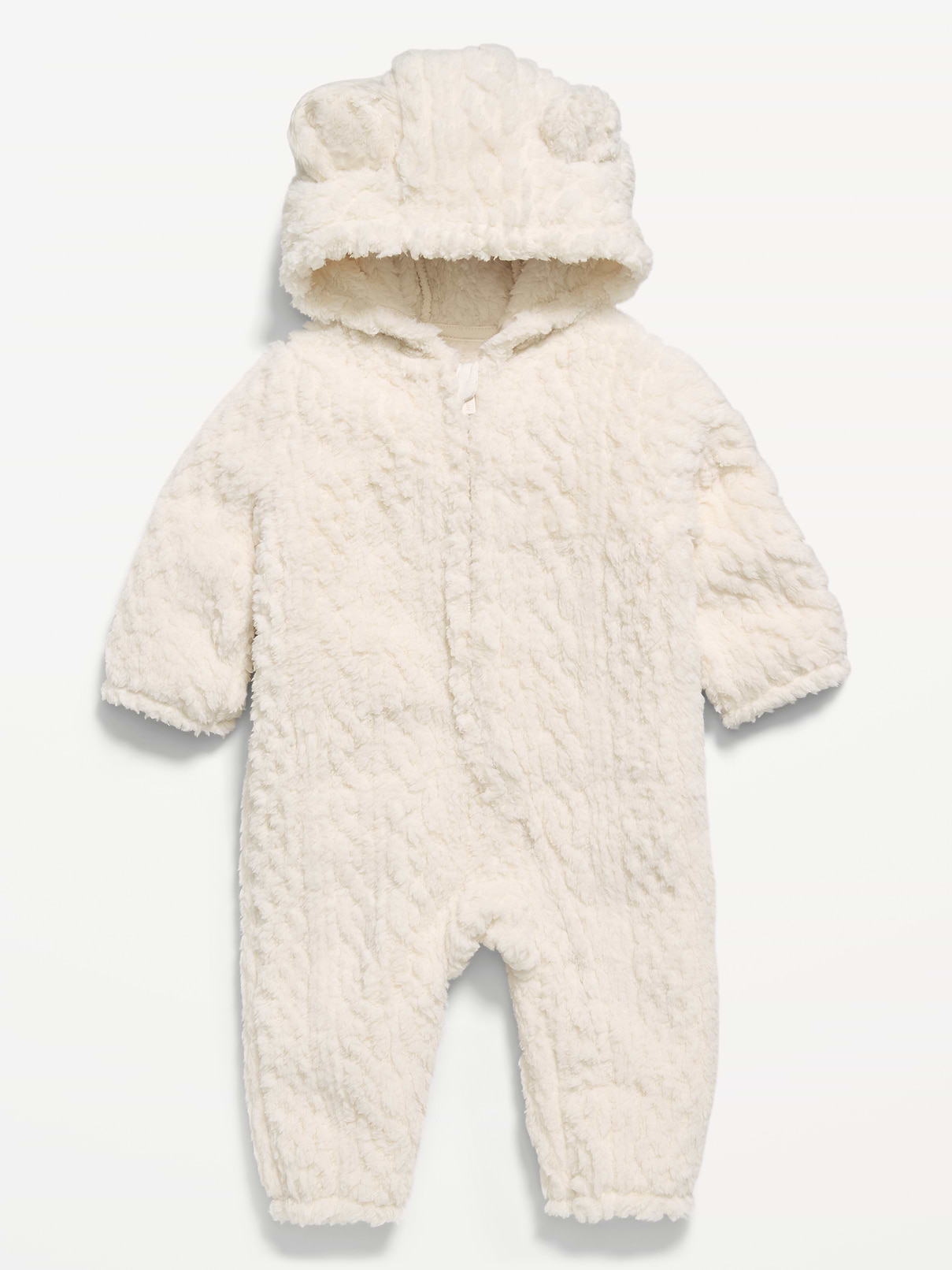 Image number 2 showing, Long-Sleeve Critter Sherpa Hooded One-Piece for Baby