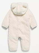 Image number 3 showing, Long-Sleeve Critter Sherpa Hooded One-Piece for Baby