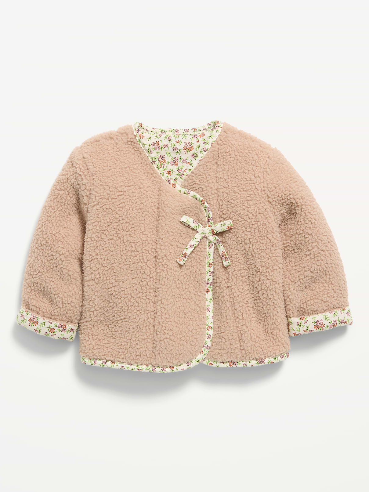 Image number 1 showing, Wrap-Front Sherpa Jacket for Baby