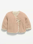 Image number 1 showing, Wrap-Front Sherpa Jacket for Baby