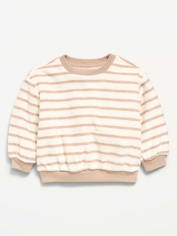 Striped Crew-Neck Sweatshirt for Baby