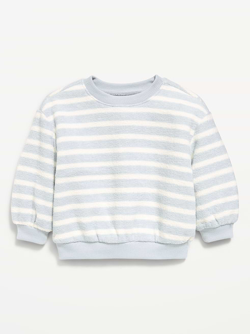 Cozy Cozy Terry Striped Crew-Neck Sweatshirt for Baby on clearance at Old Navy — 50% off