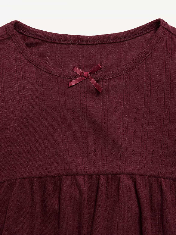 Long-Sleeve Pointelle-Knit Top and Pants Set for Baby