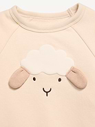 Image number 2 showing, Printed Long-Sleeve Fleece One-Piece for Baby