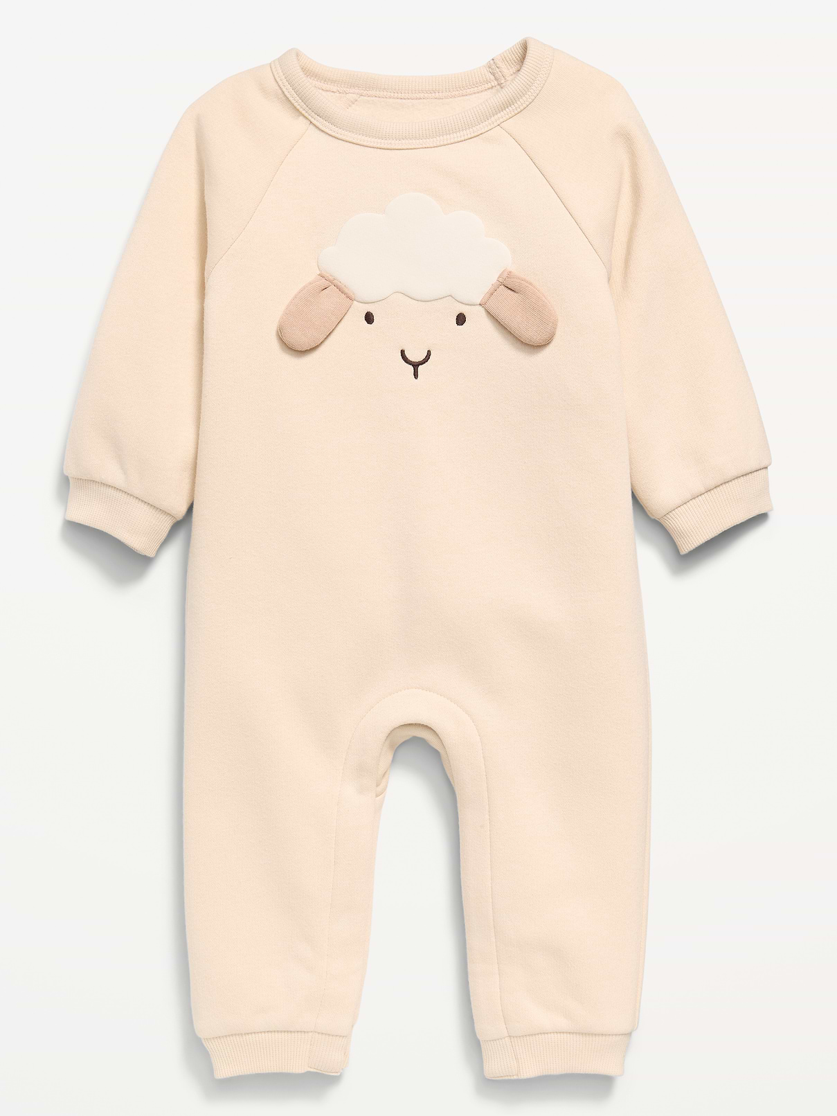 Image number 1 showing, Printed Long-Sleeve Fleece One-Piece for Baby