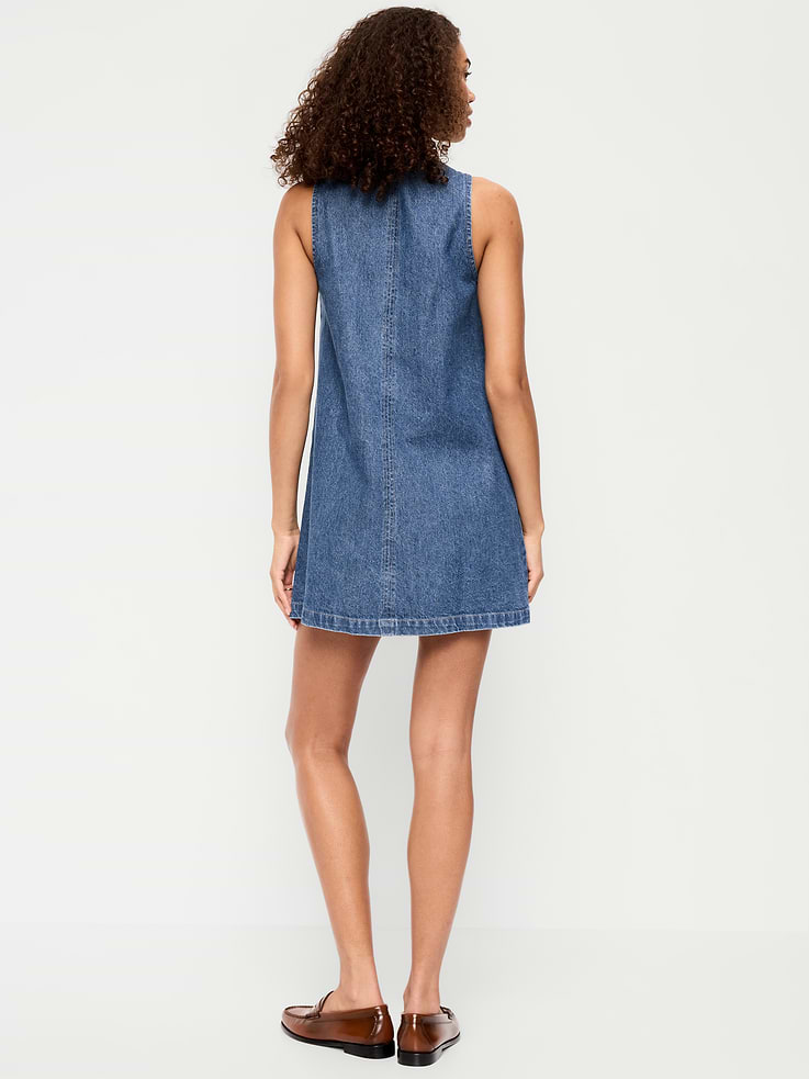 Image number 2 showing, Patch Pocket Denim Mini Dress
