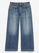 L'image numéro 1 présente Jean coupe généreuse à jambe large à taille basse pour fille