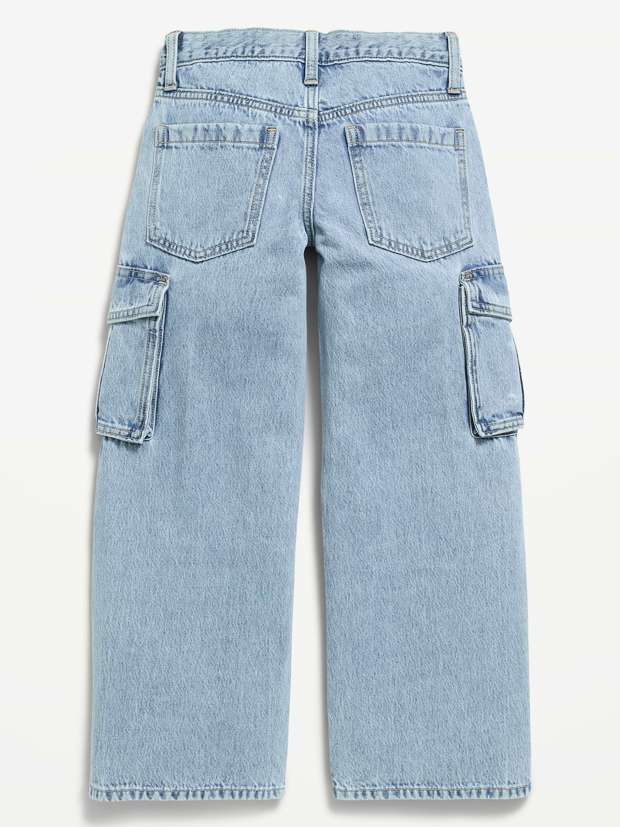 Image number 2 showing, Low-Rise Super Baggy Wide-Leg Cargo Jeans for Girls